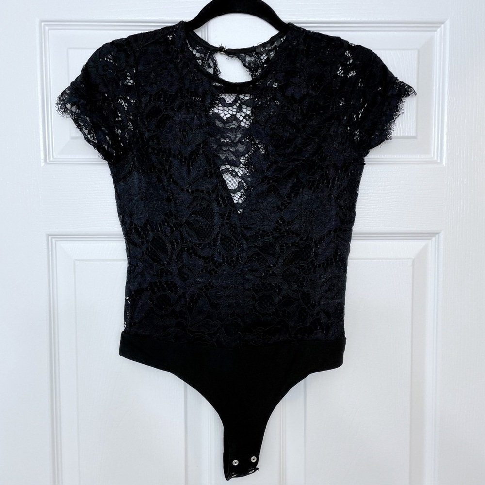 Dynamite Black Lace Bodysuit Size Small